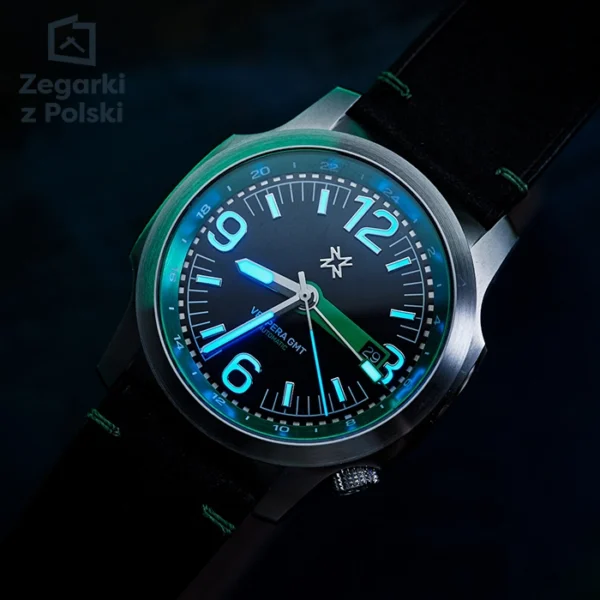 Zegarek męski Nadir Vespera GMT Green luma